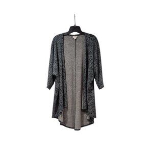LuLaRoe Black Geometric Designed 3/4 Sleeve Cardigan Sz S